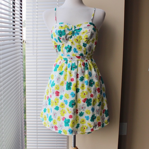 American Eagle Outfitters Multicolor Floral Dress Size 0 - Picture 1 of 5